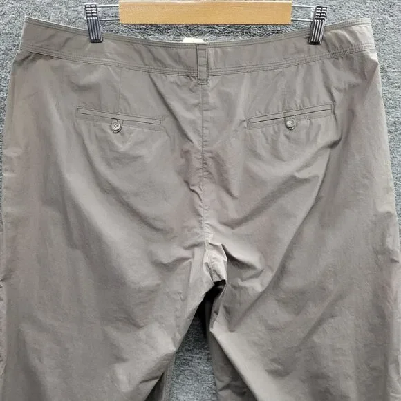 Tommy Bahama Pants Women's 16 Gray Snappy Poplin Crop Relax Fit NWT (MSRP $88) - Picture 5 of 11